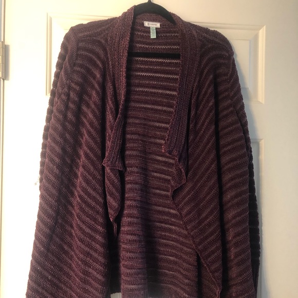 purple shawl cardigan